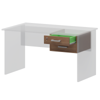 Тумба подвесная ( к столам глубиной 73см) Арго АТ-02 Орех гварнери